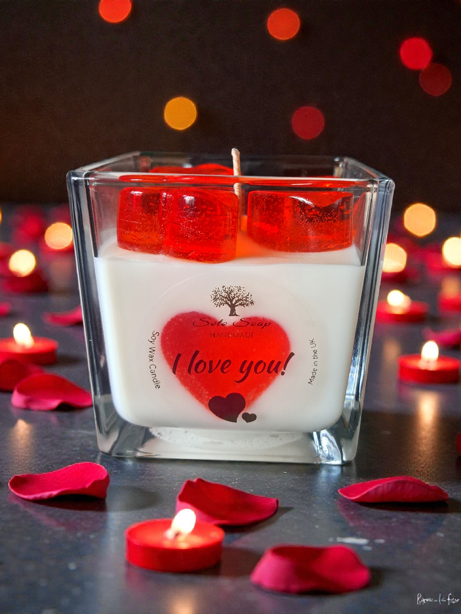 "I love you" candles