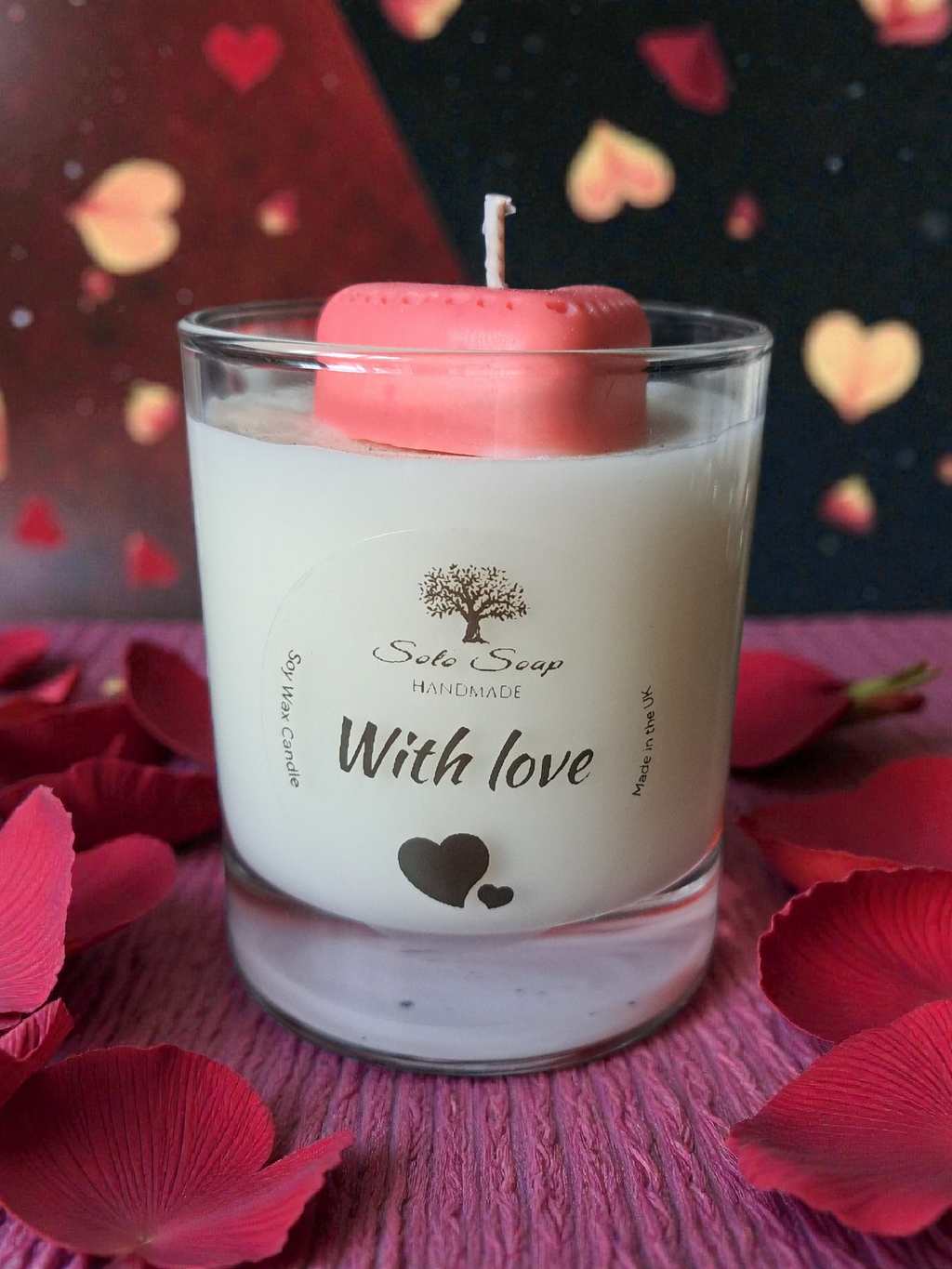 "With love" candles