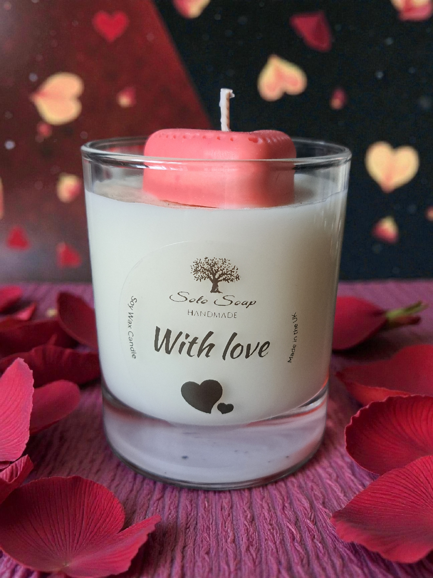 "With love" candles