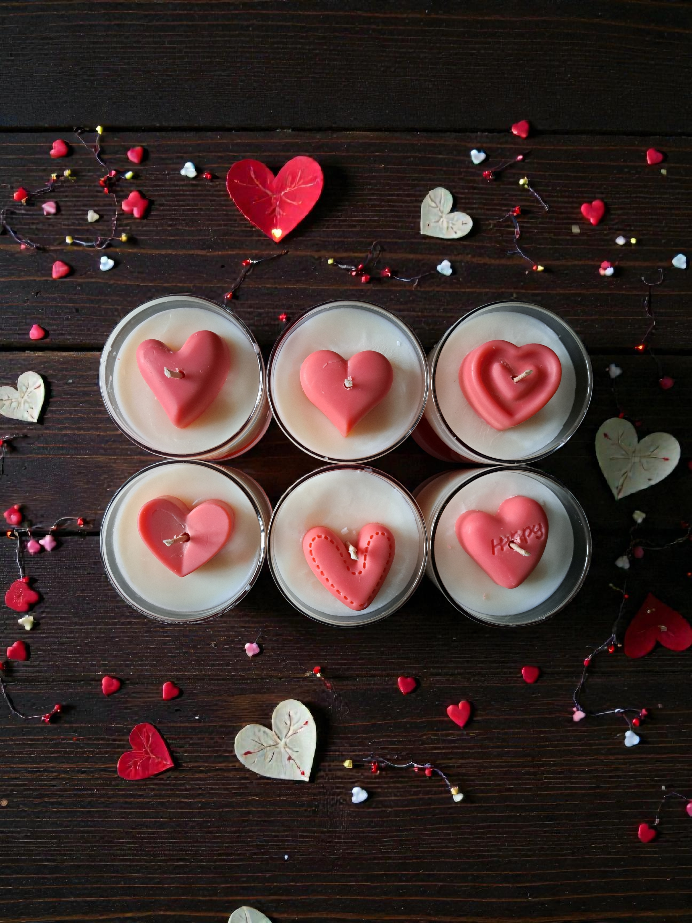 "With love" candles